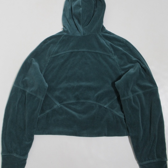 Lululemon Women's Scuba Oversized Hoodie *Velvet Cord Storm Teal Size XS/S - Picture 8 of 12